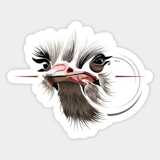 Sly Ostrich Sticker